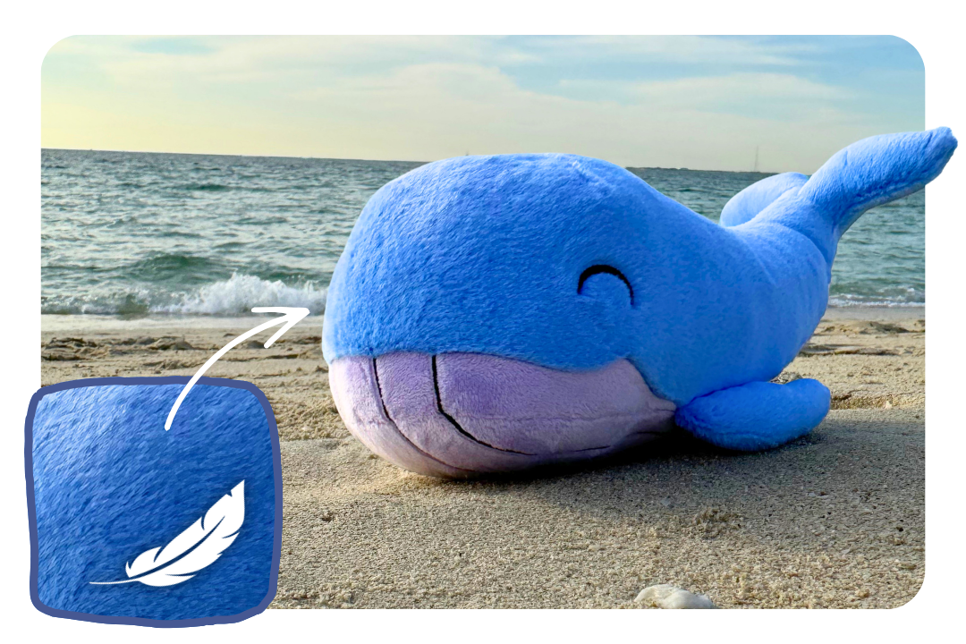 Adoption af hval Plushie