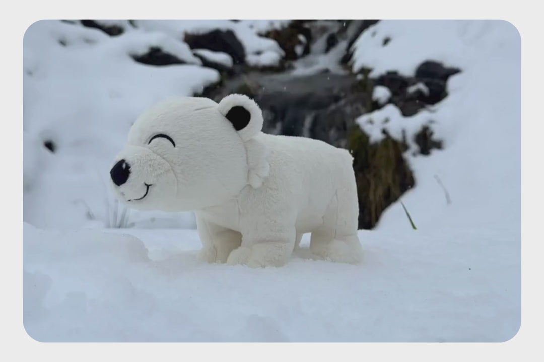 Load and play video in Gallery viewer, Polar Bear Plushie
